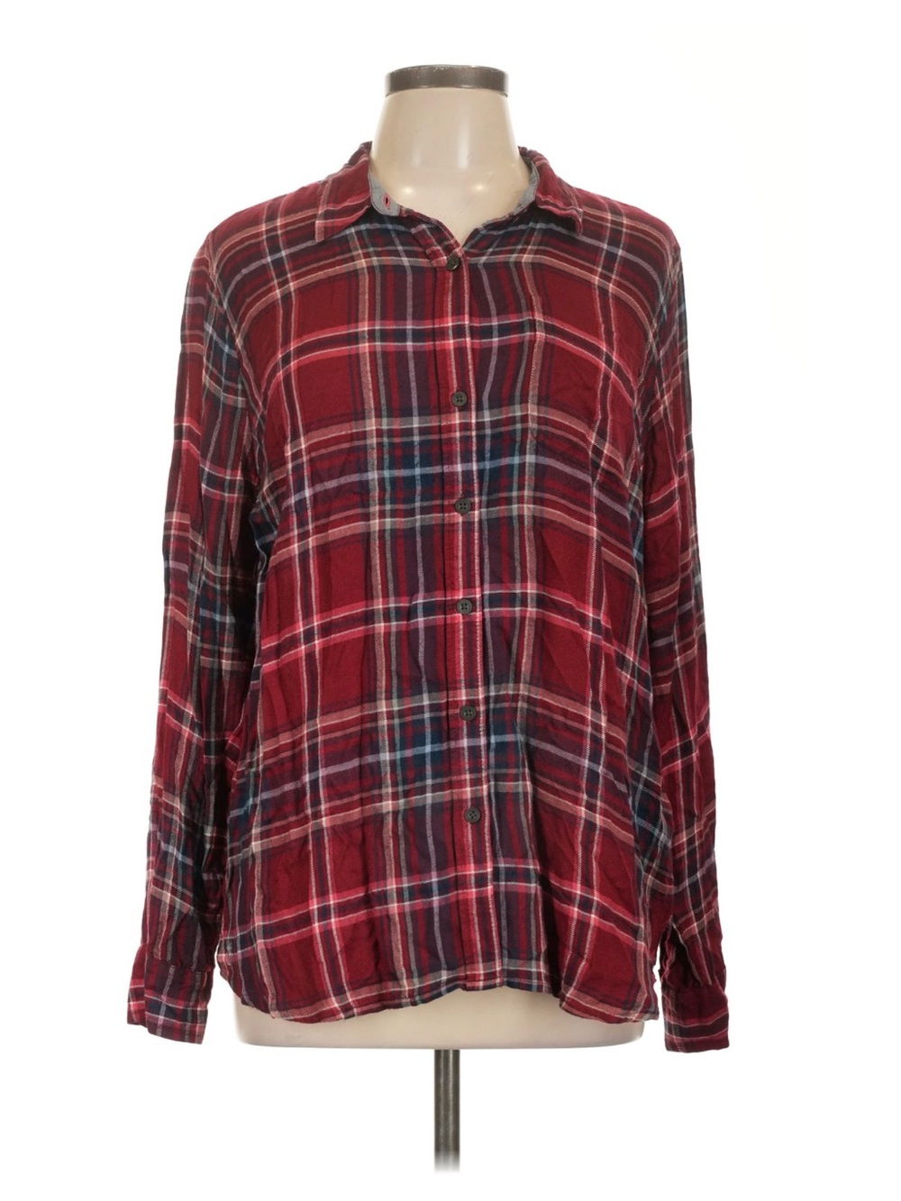 Lucky Brand Red Plaid Button-Down Shirt